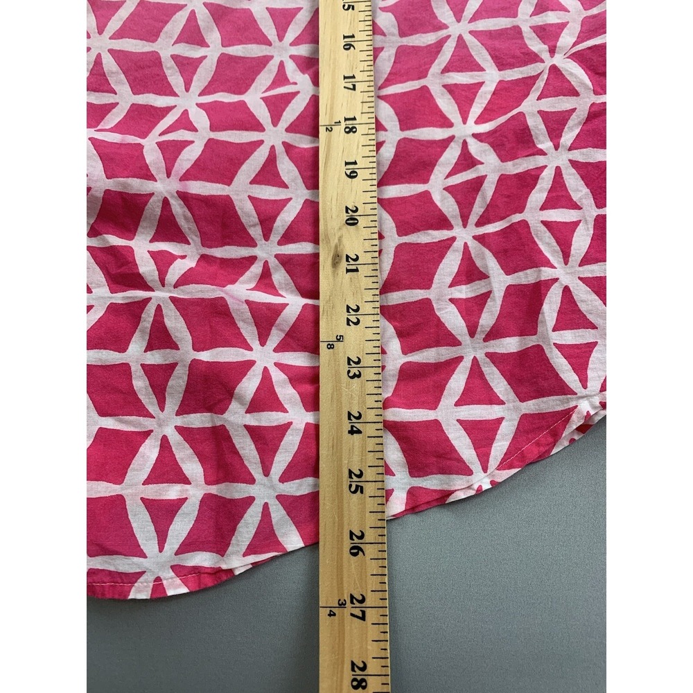 Chicos Womens Shirt 3 XL Pink Beachy Preppy Ombre Travel Cruise Summer - Picture 7 of 9